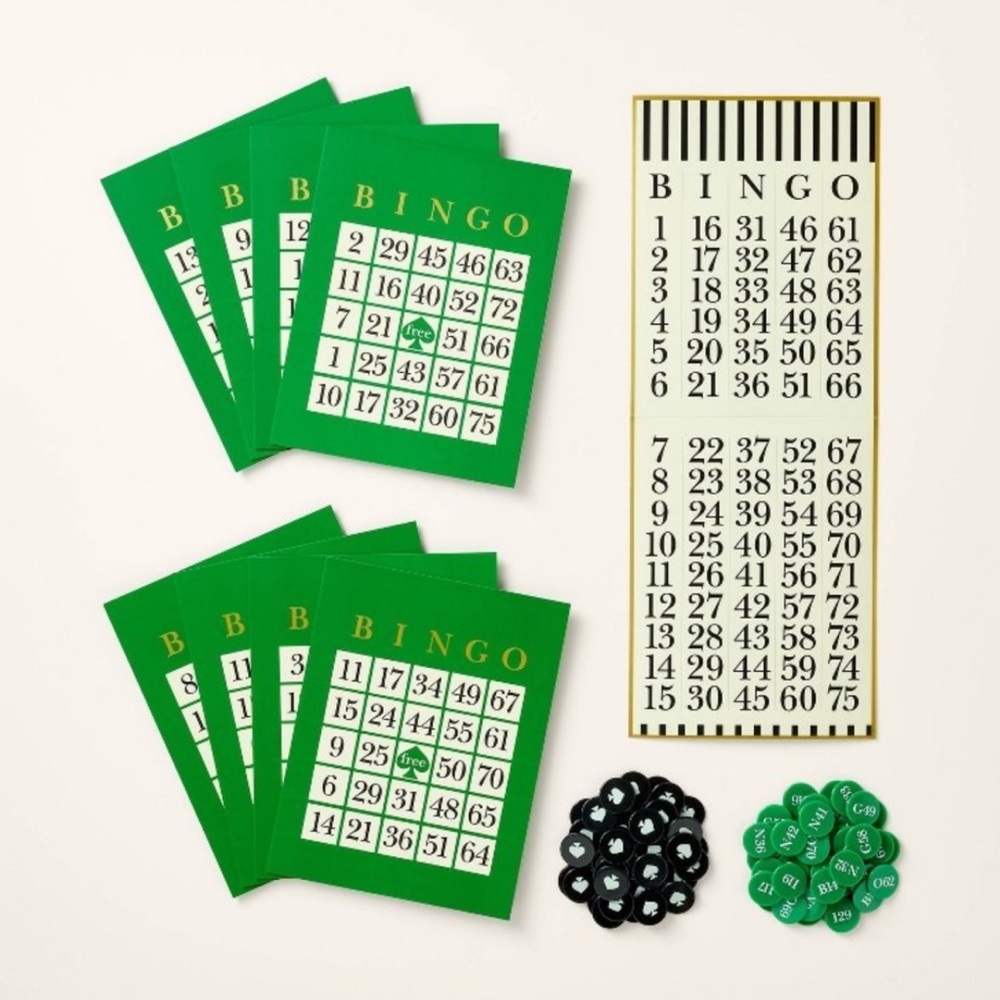 Kate Spade Classic Green Bingo Game Set - Home Games